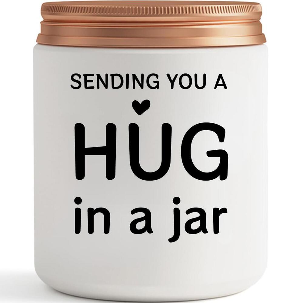 Soy Wax Lavender Scented Candle: Hug in a jar - Picture 1 of 1